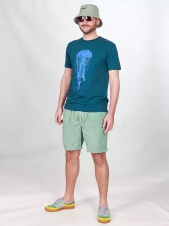 Tee shirt Jelly fish Bleu t-shirt m�duse bleue fluide