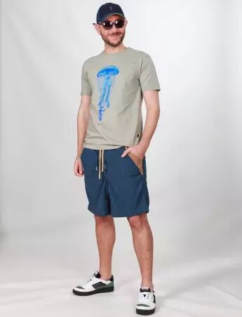 Tee shirt Jelly Fish Gris t-shirt m�duse grise ambiance min�rale