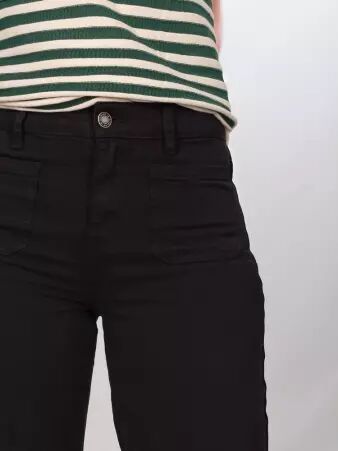 Pantalon wide leg noir pantalon large noir � la coupe intemporelle