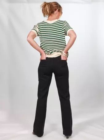 Pantalon wide leg noir pantalon large noir � la coupe intemporelle