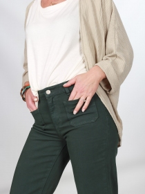 Pantalon wide leg vert bouteille