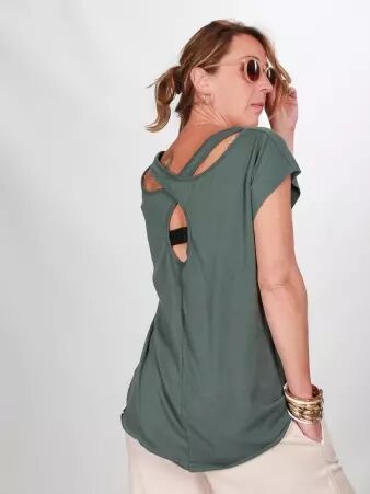 Top Gwen Tilleul top fluide vert tilleul doux
