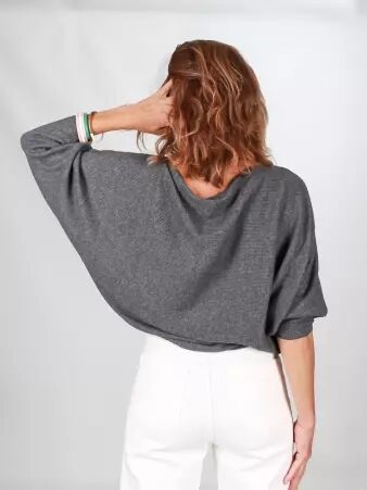 Top Noy Gris anthracite top fluide gris anthracite contemporain