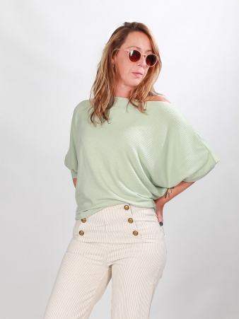 Top Noy Tilleul top fluide vert tilleul lumineux