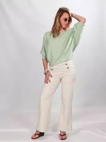 Top Noy Tilleul top fluide vert tilleul lumineux