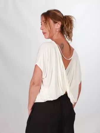 Top Mariposa Blanc top blanc lumineux