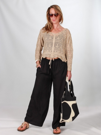 Top crochet brun top crochet brun naturel