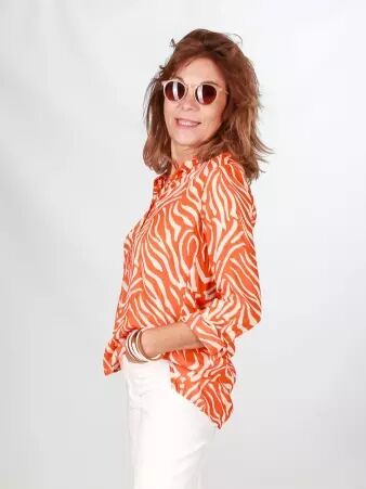 Chemisier Boh�me Okapi orange accessoire mode au style contemporain