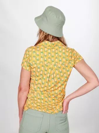 Chemise Lary manches courtes Pinia Jaune accessoire mode au style contemporain
