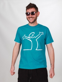 Tee shirt Alinea Bienheureux turquoise