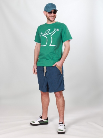 Tee shirt Alinea Bienheureux vert d'eau t-shirt message doux teinte fra�che