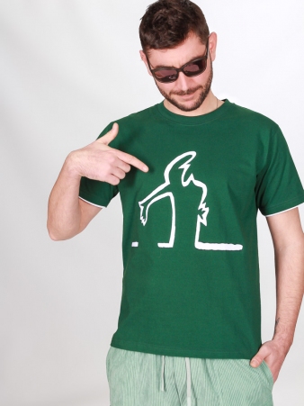 Tee shirt Alinea raleur vert bouteille t-shirt r�leur vert bouteille caract�re affirm�