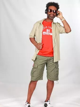Chemise gaze manches courtes Beige article mode au design soign�