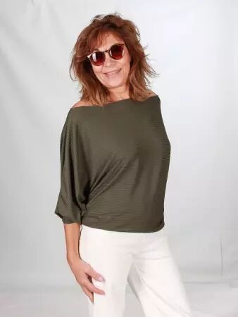 Top Noy Olive top casual vert olive contemporain