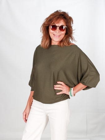 Top Noy Olive top casual vert olive contemporain
