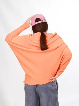 Sweat asymetrique touch� cachemire mandarine sweat chaud mandarine esprit cr�atif