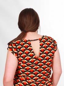 Top Ava Flower child's noir top ava noir imprim&eacute; floral graphique