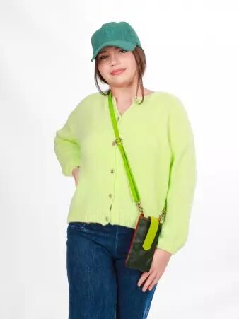 Gilet alpaga 6 boutons Vert clair pi�ce vestimentaire moderne