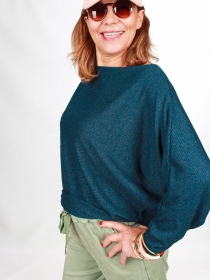 Top Noy Bleu petrol métallisé