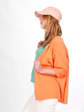 Gilet Liza orange maille chaleureuse � la couleur vitamin�e