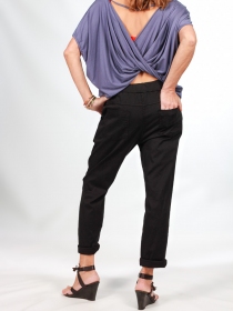 Pantalon jogger Lyocell Noir