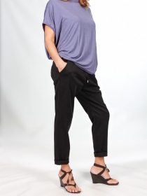 Pantalon jogger Lyocell Noir