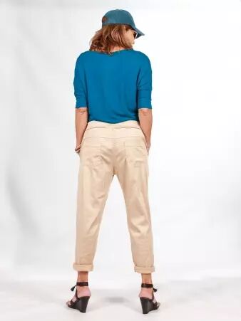 Pantalon jogger Lyocell ciment pi�ce mode facile � associer