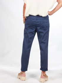 Pantalon jogger Lyocell Bleu marine