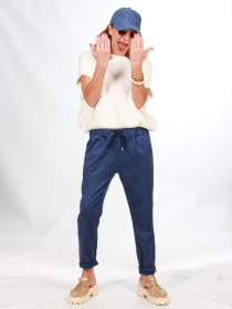 Pantalon jogger Lyocell Bleu marine