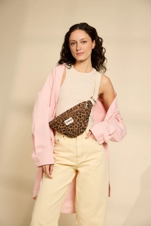 Sac banane Olivia Leopard Canelle sac banane motif l�opard cannelle