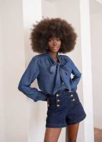 Short &agrave; pont Victorinette Brut short brut style marin d&eacute;contract&eacute;