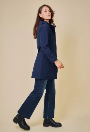 Parka mi-longue imperm�able softshell Siena navy parka imperm�able bleu marine