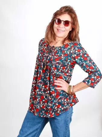 Top Chula Majorque Bleu top estival imprim� majorque bleu