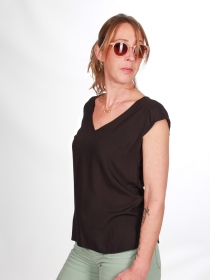 Top Ava Noir top f&eacute;minin noir silhouette nette