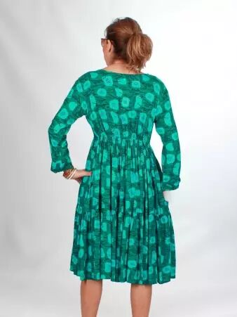 Robe Luciole vert robe casual chic vert
