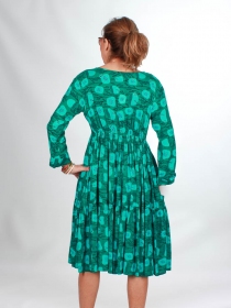 Robe Luciole vert robe f&eacute;minine lumineuse