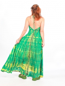 Robe tie & dye longue Vert robe longue boh&egrave;me tie and dye vert