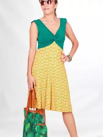 Robe Indah Pinia Jaune robe boh�me solaire