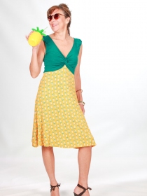 Robe Indah Pinia Jaune robe boh&egrave;me solaire