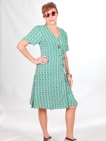 Robe boutonnée Mia Green pampas