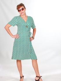 Robe boutonnée Mia Green pampas