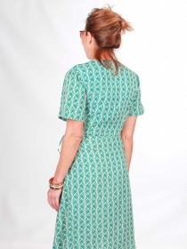 Robe boutonnée Mia Green pampas