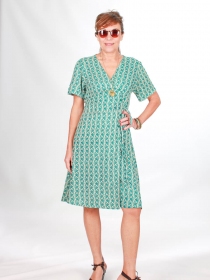 Robe boutonnée Mia Green pampas