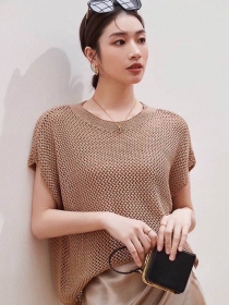 T-shirt crochet beige t-shirt crochet beige texture naturelle