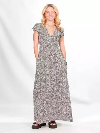 Robe longue Aelle Dahlia robe longue fluide florale