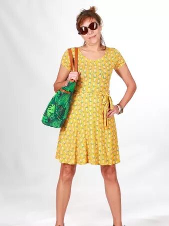 Robe Cecil Pinia Jaune robe f�minine color�e