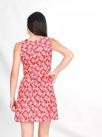 Robe Adelhi Iris rouge robe �l�gante imprim�e