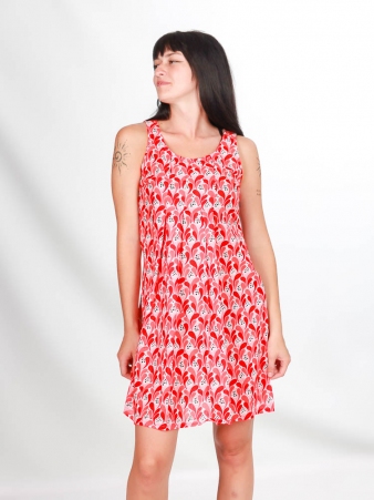 Robe Adelhi Iris rouge robe �l�gante imprim�e