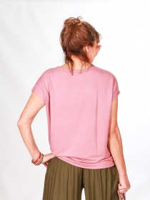 T-shirt uni bois de rose