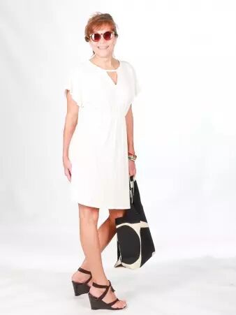 Robe Adelie ivoire robe douce lumineuse
